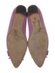 Manolo Blahnik Suede Crystal Embellishments Flats
