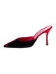 Manolo Blahnik Suede Patterned Mules