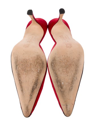 Manolo Blahnik Suede Patterned Mules