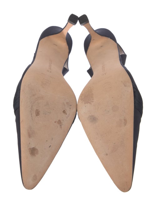 Manolo Blahnik Satin Slingback Pumps