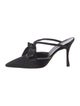 Manolo Blahnik Satin Bow Accents Mules