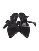 Manolo Blahnik Satin Bow Accents Mules