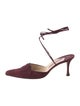 Manolo Blahnik Suede D'Orsay Pumps
