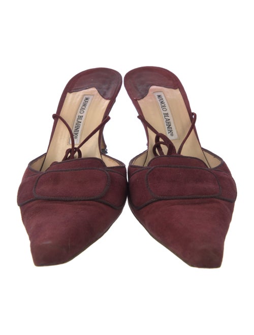 Manolo Blahnik Suede D'Orsay Pumps