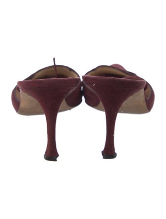 Manolo Blahnik Suede D'Orsay Pumps