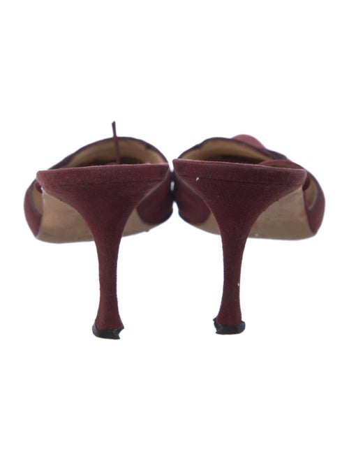 Manolo Blahnik Suede D'Orsay Pumps
