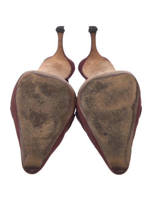 Manolo Blahnik Suede D'Orsay Pumps