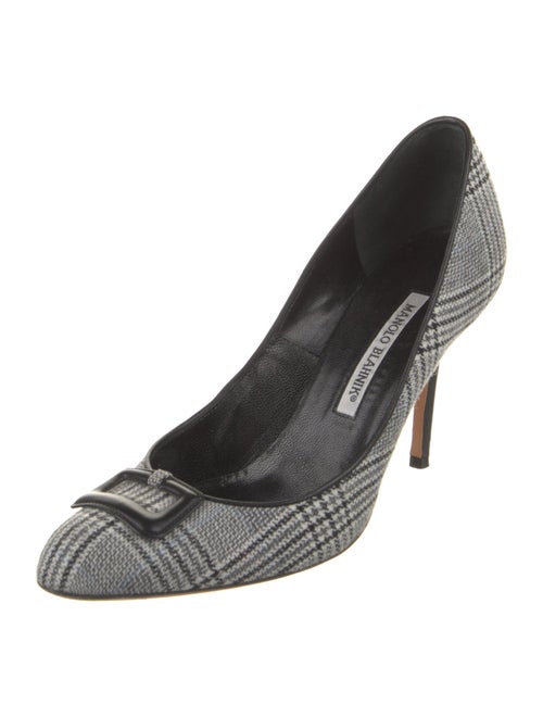 Manolo Blahnik Wool Printed Pumps
