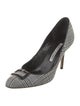 Manolo Blahnik Wool Printed Pumps