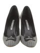 Manolo Blahnik Wool Printed Pumps