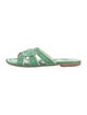 Manolo Blahnik Leather Slides
