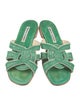 Manolo Blahnik Leather Slides