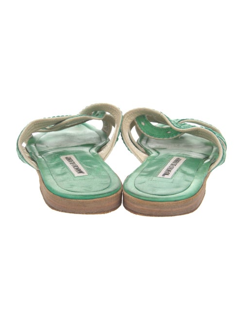 Manolo Blahnik Leather Slides