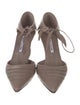 Manolo Blahnik Leather T-Strap Pumps