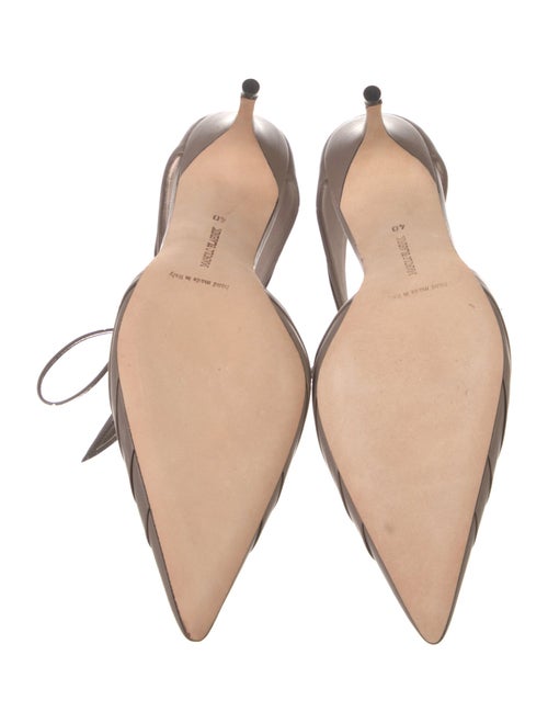 Manolo Blahnik Leather T-Strap Pumps
