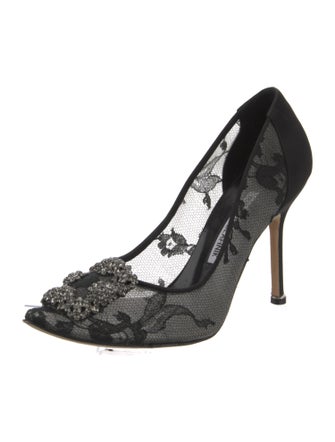 Manolo Blahnik Lace Lace Pattern Pumps