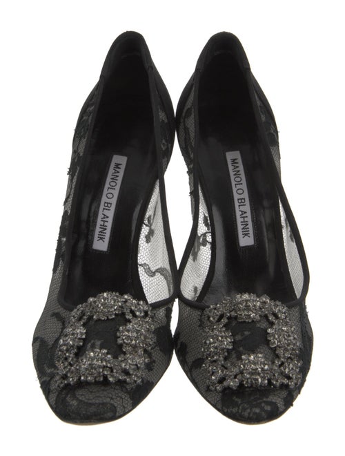 Manolo Blahnik Lace Lace Pattern Pumps