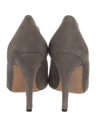 Manolo Blahnik Suede Tweed Pattern Pumps