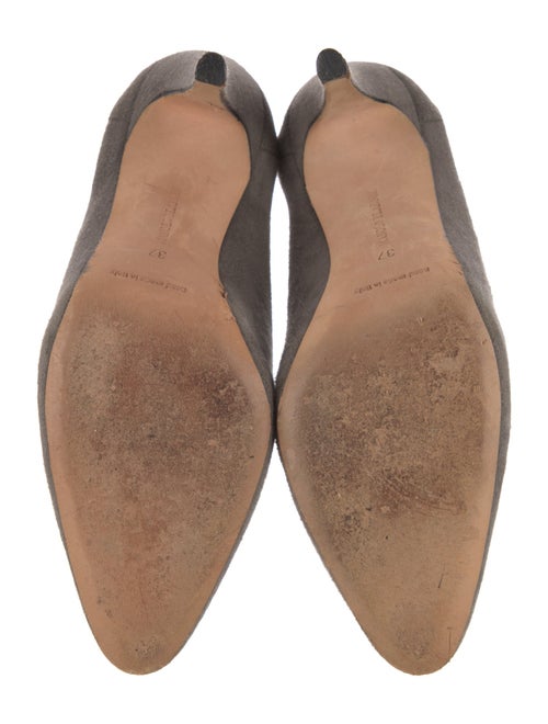 Manolo Blahnik Suede Tweed Pattern Pumps