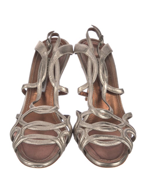 Manolo Blahnik Leather Slingback Sandals