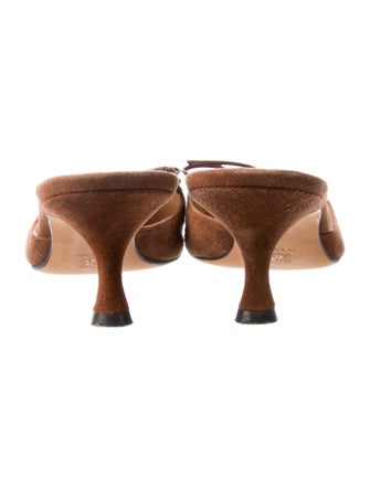 Manolo Blahnik Suede Mules