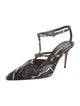 Manolo Blahnik Tweed Animal Print T-Strap Pumps