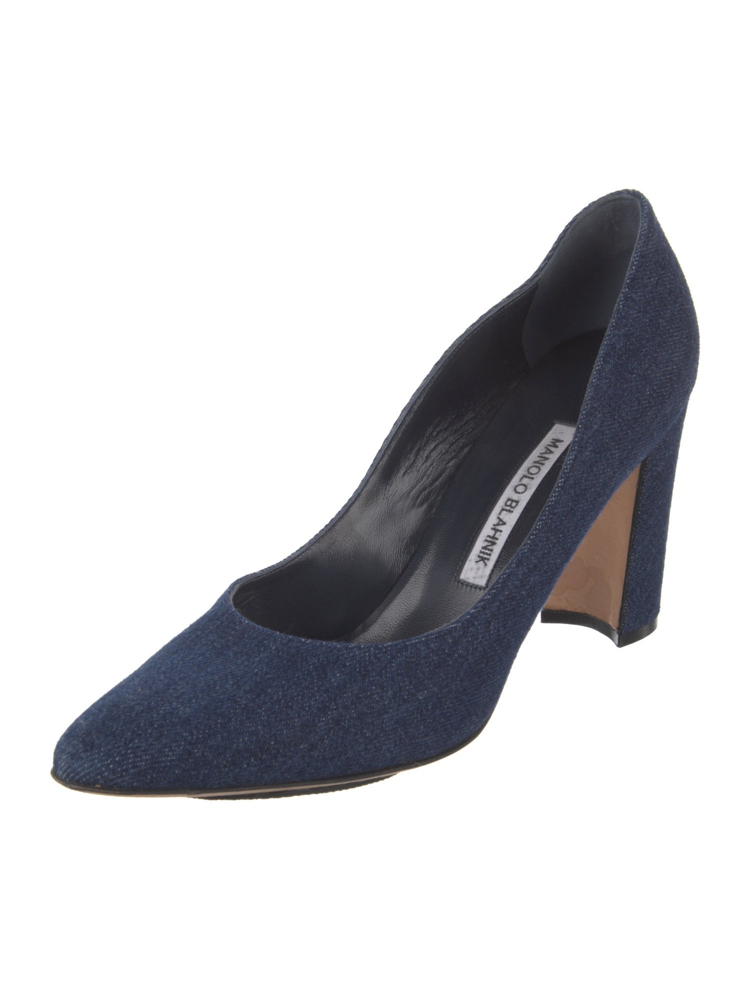 Manolo Blahnik Wool Tweed Pattern Pumps