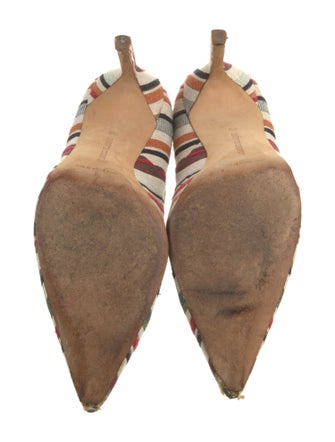 Manolo Blahnik Striped Pumps