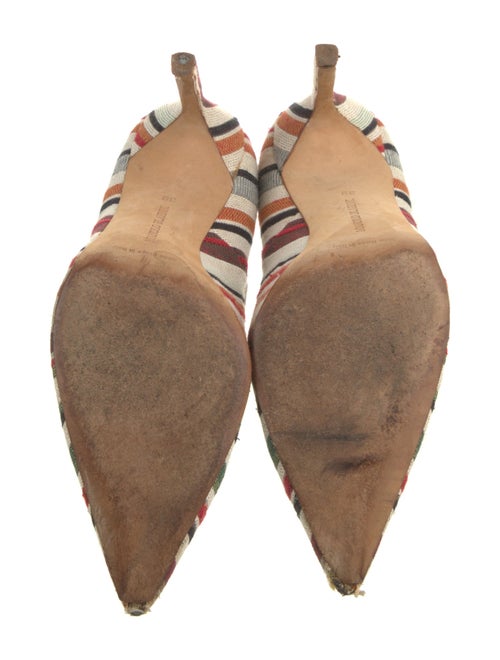 Manolo Blahnik Striped Pumps