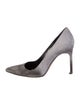 Manolo Blahnik Suede Printed Pumps