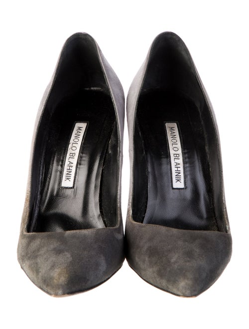 Manolo Blahnik Suede Printed Pumps
