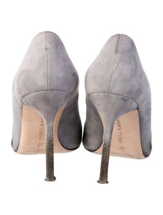 Manolo Blahnik Suede Printed Pumps