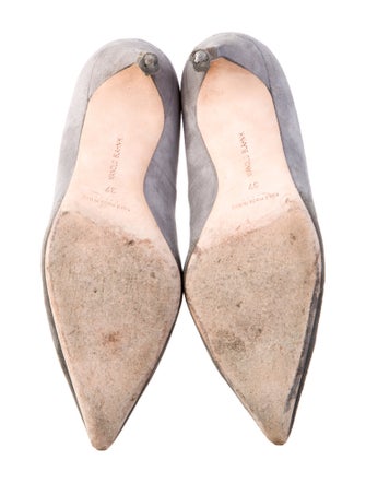 Manolo Blahnik Suede Printed Pumps