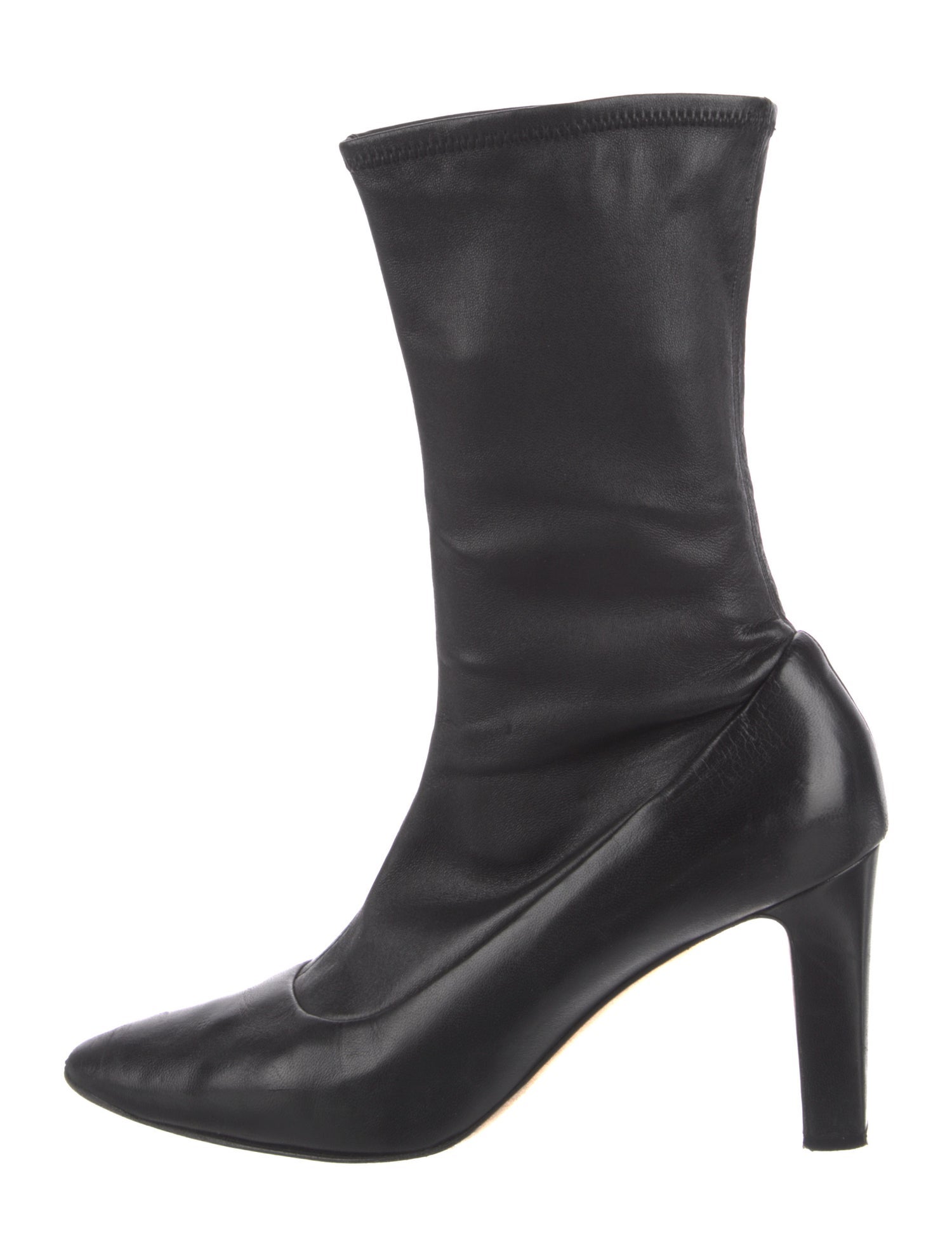Manolo Blahnik Leather Sock Boots