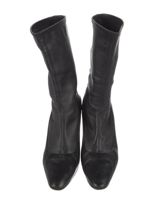 Manolo Blahnik Leather Sock Boots