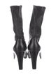 Manolo Blahnik Leather Sock Boots