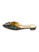 Manolo Blahnik Printed Crystal Embellishments Mules