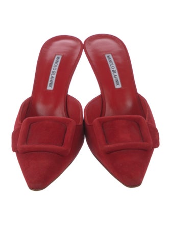 Manolo Blahnik Suede Mules