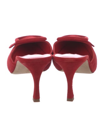Manolo Blahnik Suede Mules