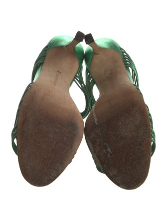 Manolo Blahnik Leather Slides