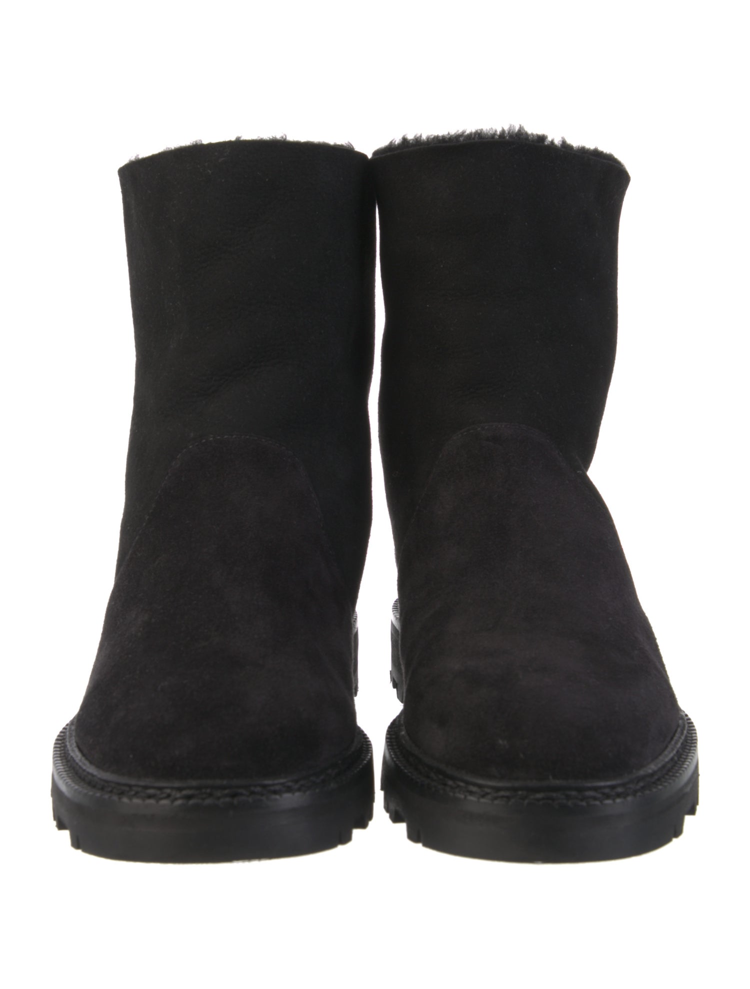 Manolo Blahnik Suede Combat Boots