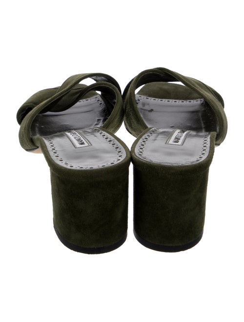 Manolo Blahnik Suede Slides