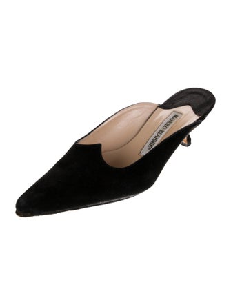 Manolo Blahnik Suede Mules
