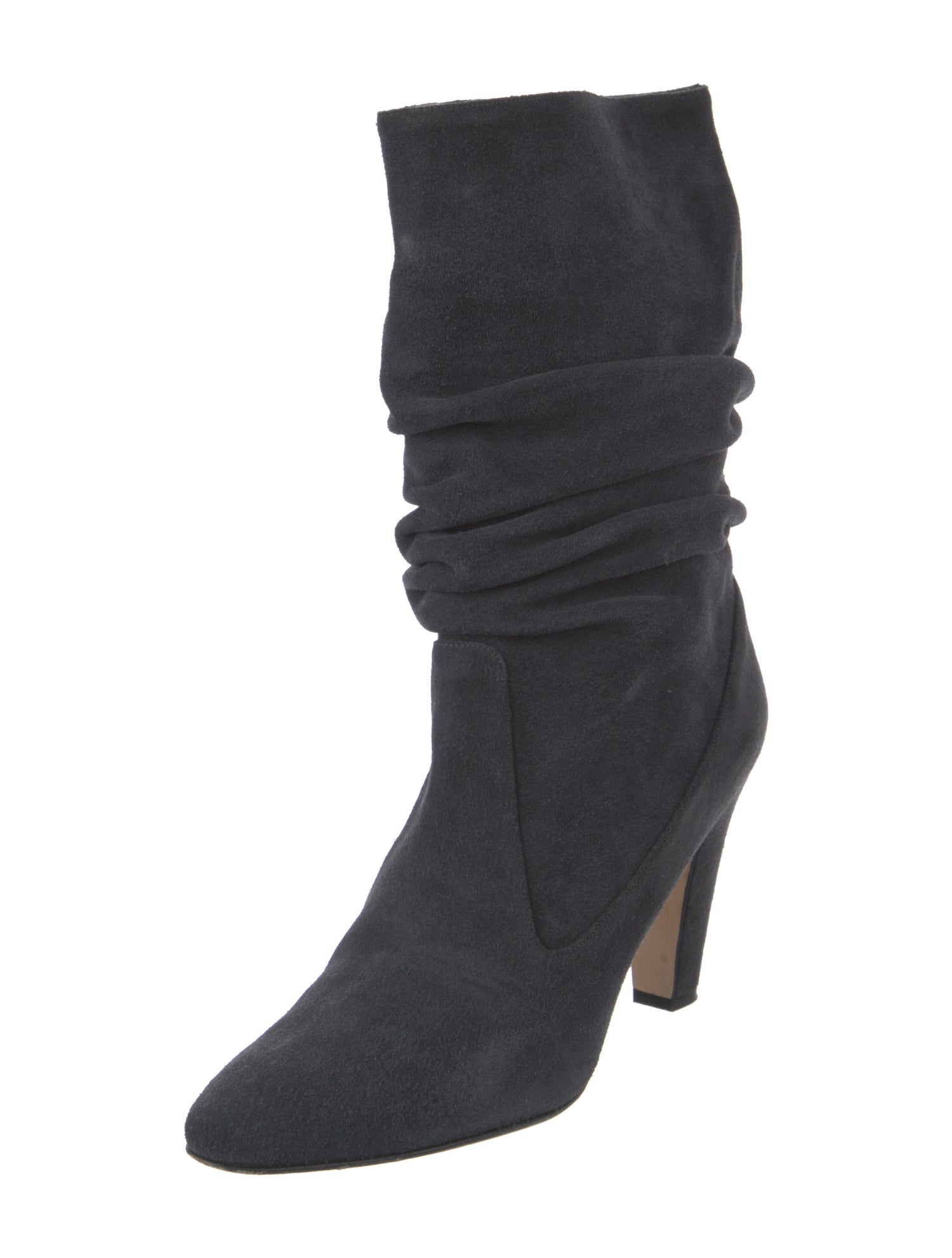 Manolo Blahnik Suede Slouch Boots
