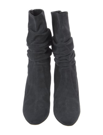 Manolo Blahnik Suede Slouch Boots