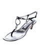 Manolo Blahnik Patent Leather T-Strap Sandals