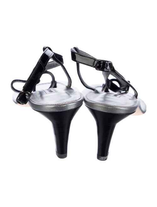 Manolo Blahnik Patent Leather T-Strap Sandals