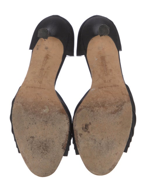 Manolo Blahnik Satin Crystal Embellishments Sandals