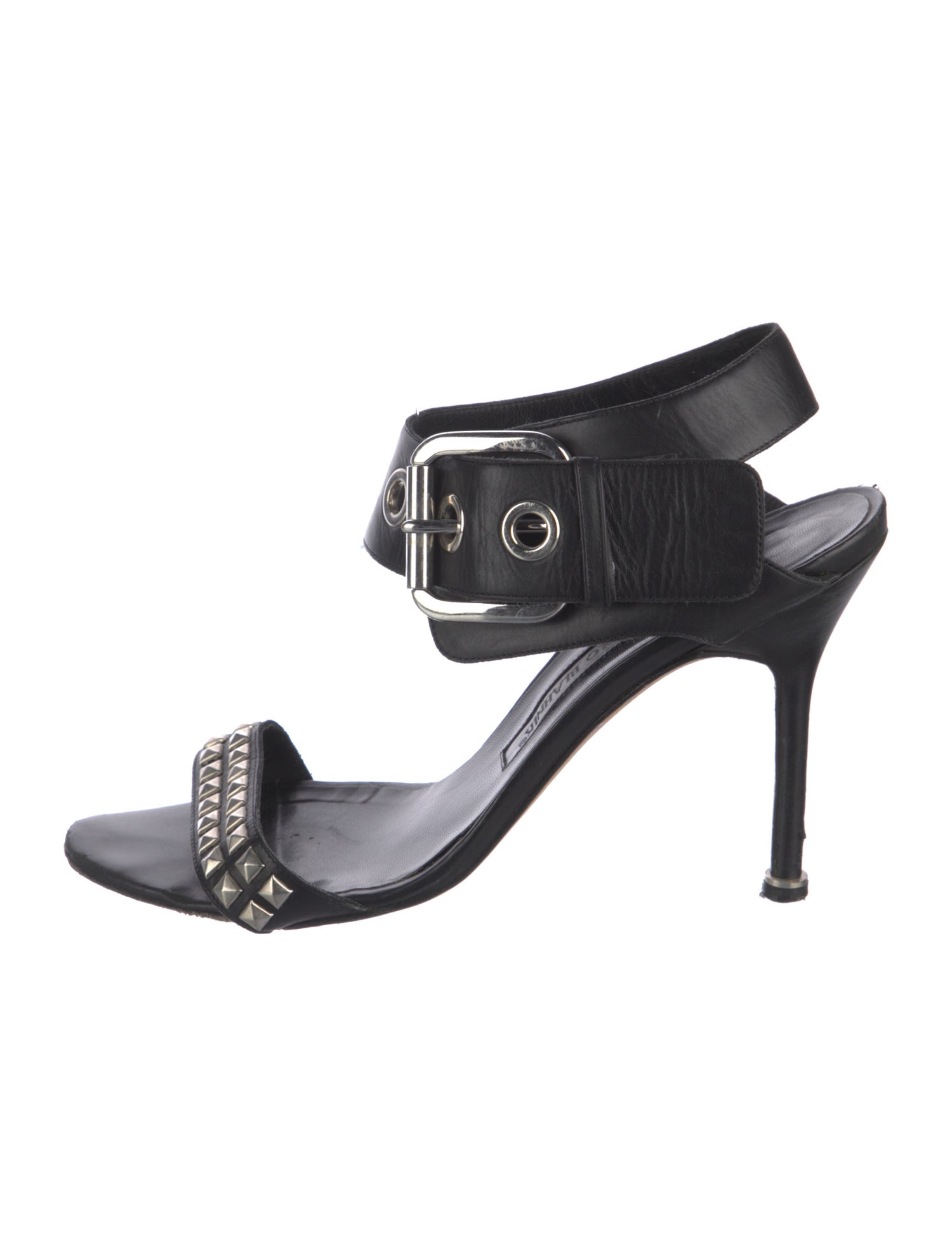 Saint Laurent Tribute Patent Leather Slides - Brown Sandals