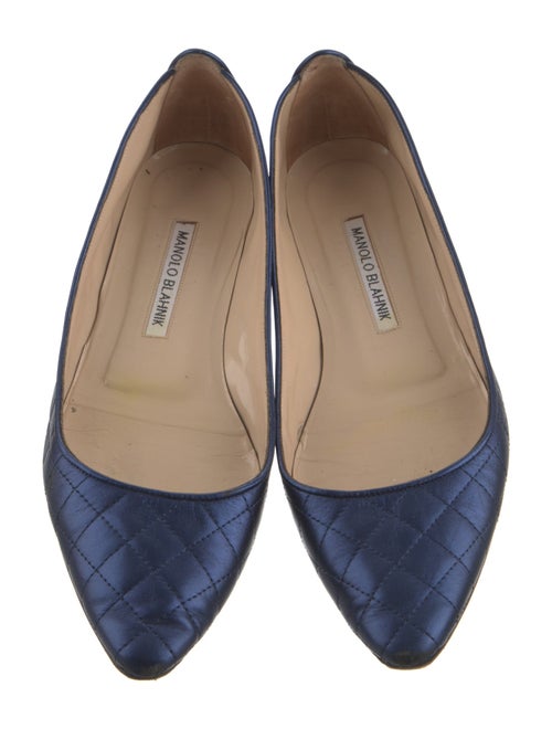 Manolo Blahnik Leather Ballet Flats